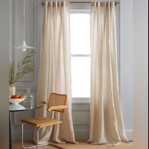 NWT QUINCE Set Of 2 48x84 European Linen Curtains Flax